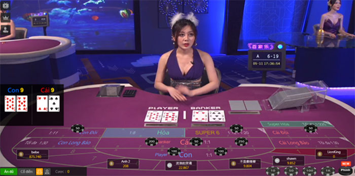 Giao diện của Baccarat Ku11 đẹp mắt